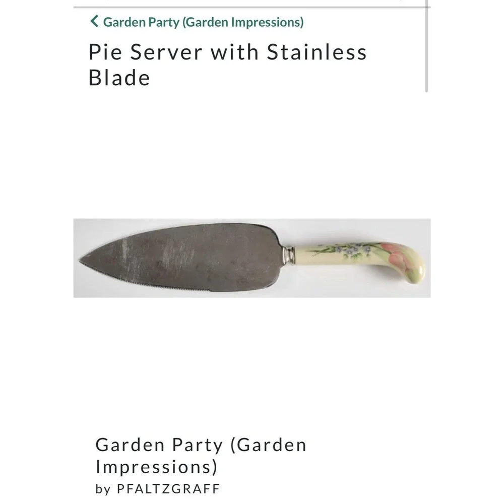 Rare NIB VTG Garden Party PFALTZGRAFF Stainless Cake Pie Server SheffieldEngland